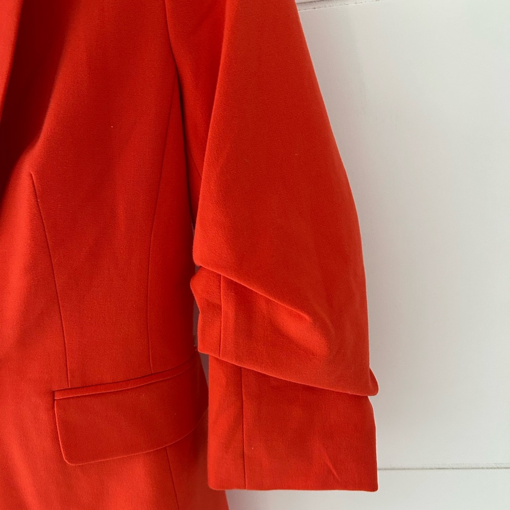 DKNY Orange Tailored Blazer Classic Suit Jacket Fall Fabulous - Picture 3 of 4